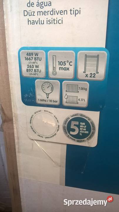 Grzejnik łazienkowy korytarz hol garaż nowy