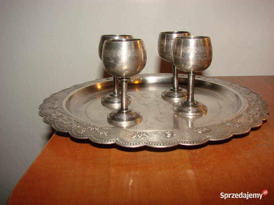 taca z kieliszkami plater Pozostałe pomorskie Pruszcz Gdański