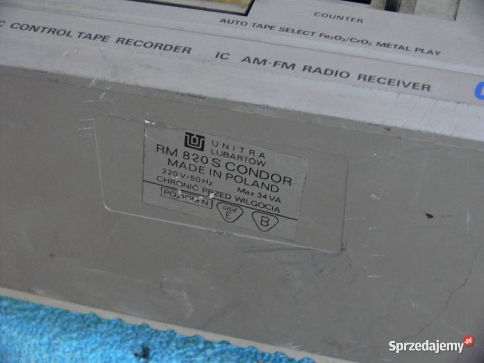 Radio Magnetofon R820S Condor Unitra WYSYŁKA Jasło