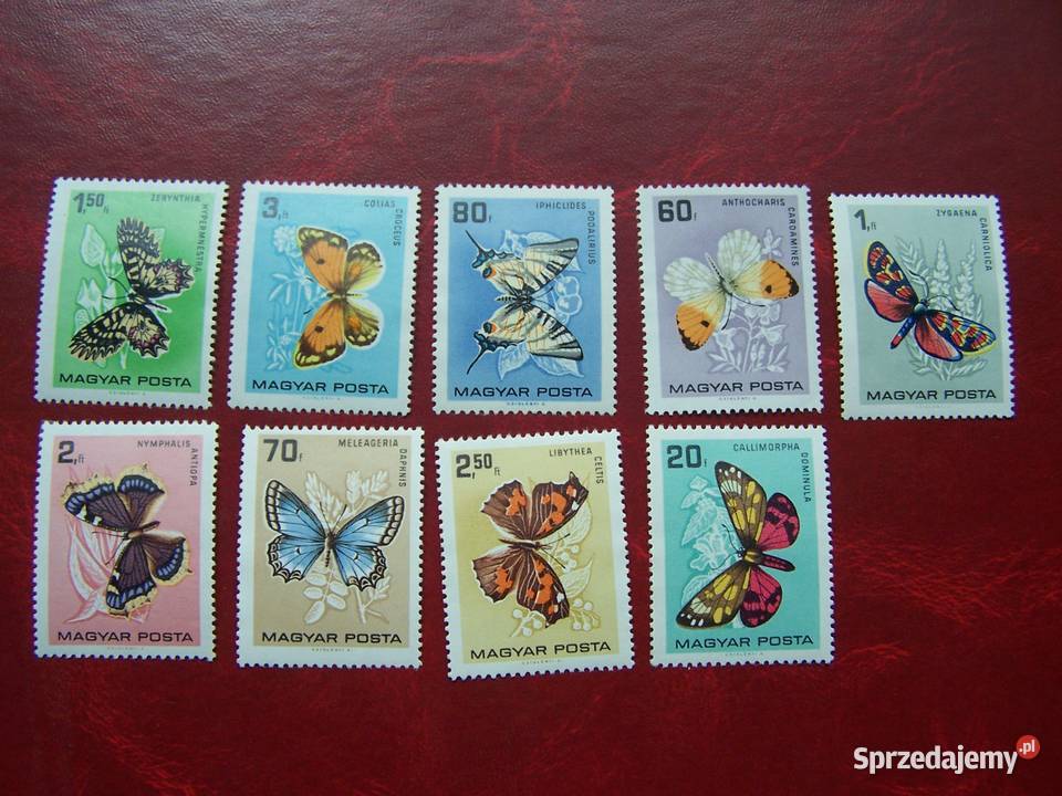 Węgry 1966 MNH Mi 220109 Fauna Owady Motyle Tychy