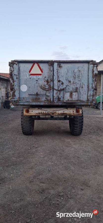 Przyczepa skorupa jednoosiowa 8t duchesne nieuszkodzony sprzedam