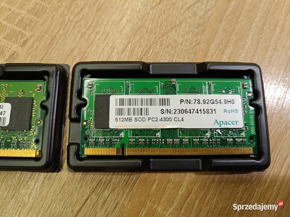 Pamięć RAM DDR2 2x512MB laptop Pruszków