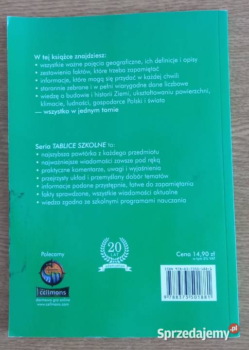 Tablice Szkolne Geografia Witold Mizerski Rok wydania 2011 Wrocław