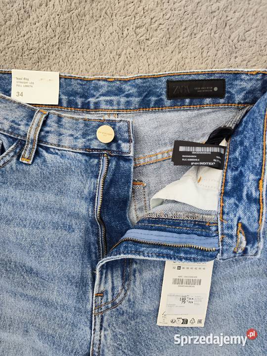 ZARA Dżinsy Straight Leg r 34 XS Siechnice sprzedam