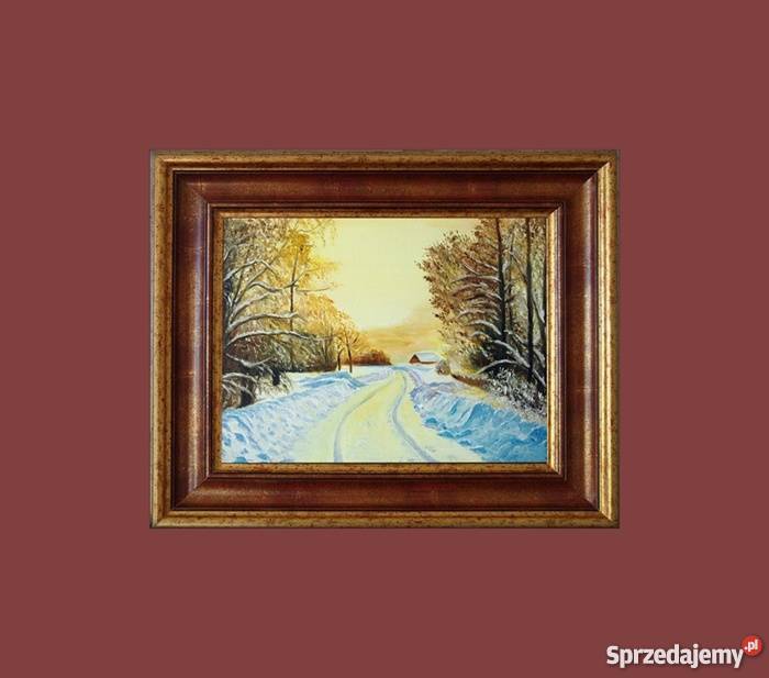 Obraz olejny Pejzaż zimowy Lublin