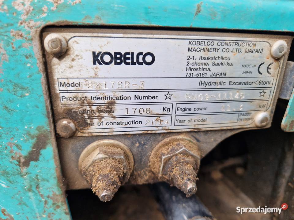 minikoparka KOBELCO SK17SR 1700 nie Zelów