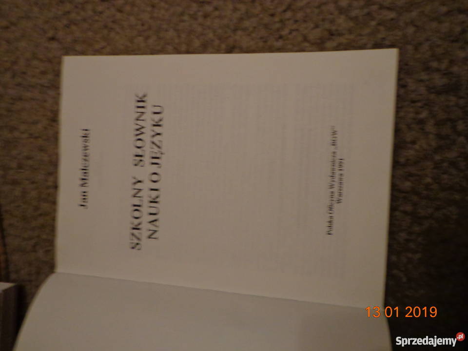 Szkolny słownik nauki o języku Jan Malczewski