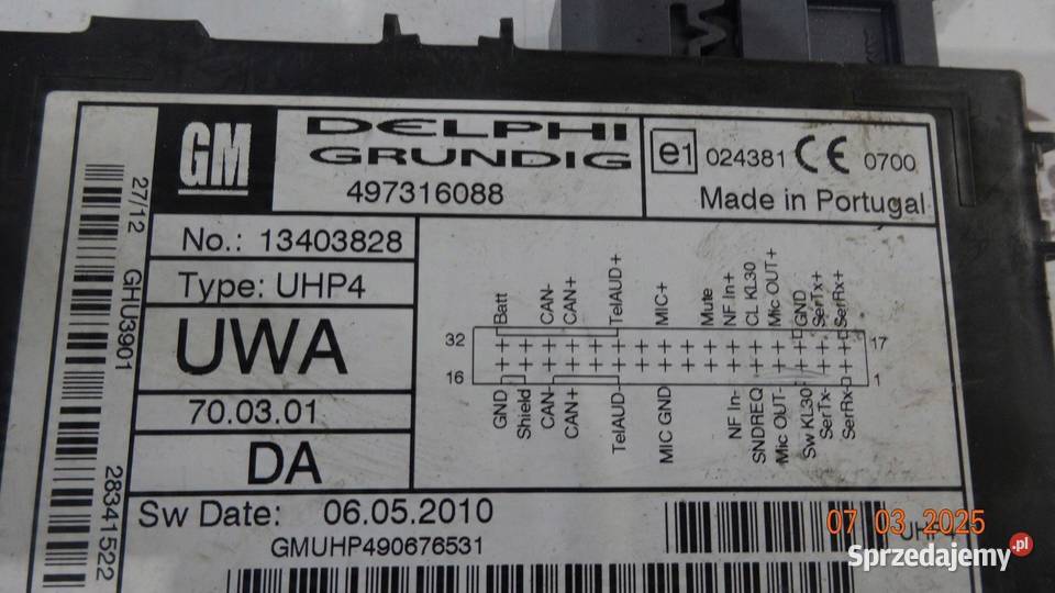 OPEL CORSA D LIFT 12r moduł Bluetooth 13403828