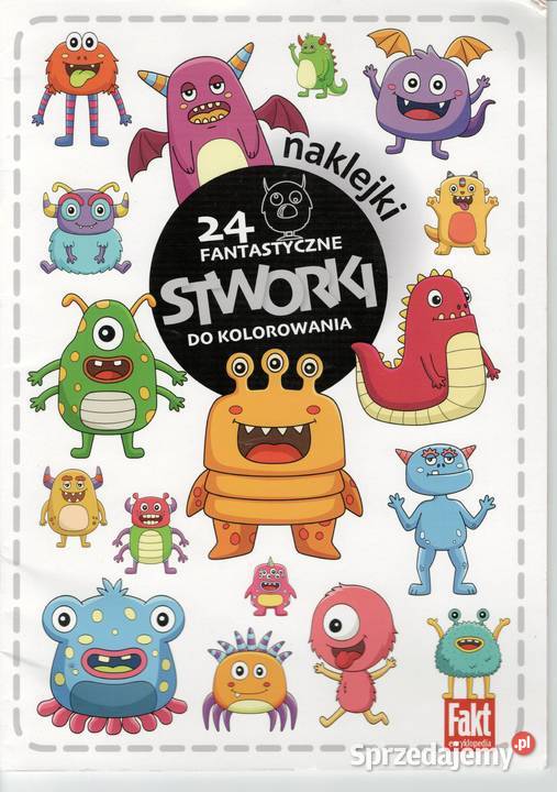 24 fantastyczne STWORKI do kolorowania naklejki Warszawa