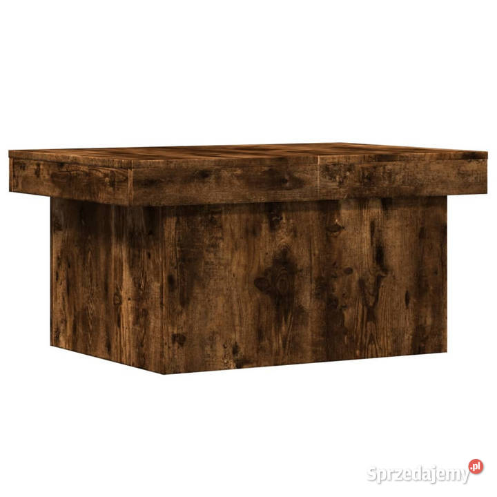 Stolik kawowy przydymiony dąb 80x55x40 WM840867 mazowieckie Warszawa