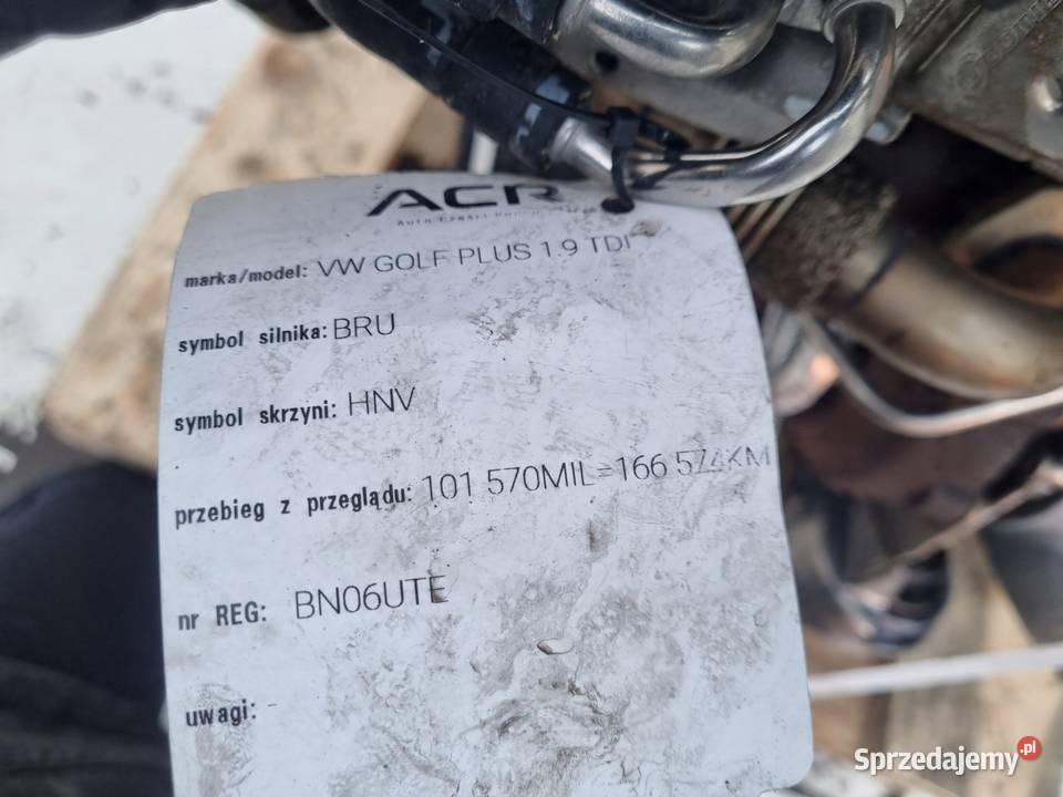 SILNIK KOMPLET VW Touran 19 TDI 90 osobowe Janów