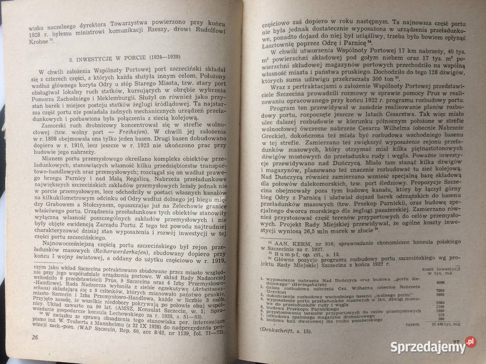 3677 Kryzys Gospodarki Morskiej Szczecina 1919 Szczecin sprzedam