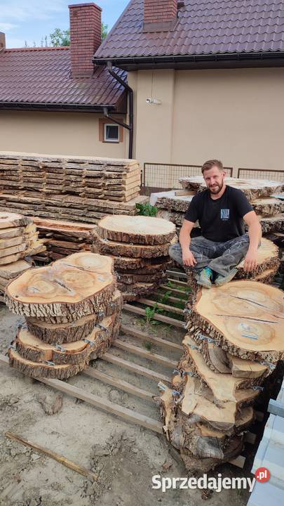 Drewno ozdobne orzech włoski topola wiąz Plastry Pozostałe Trześń