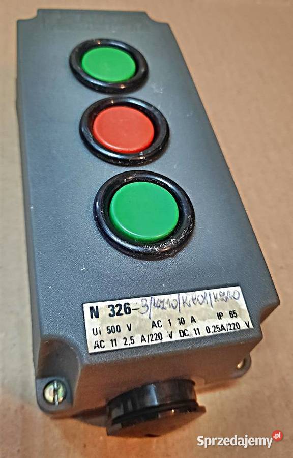 Kaseta sterownicza 3 przyciski IP 65 z lat PR Ostrów Wielkopolski