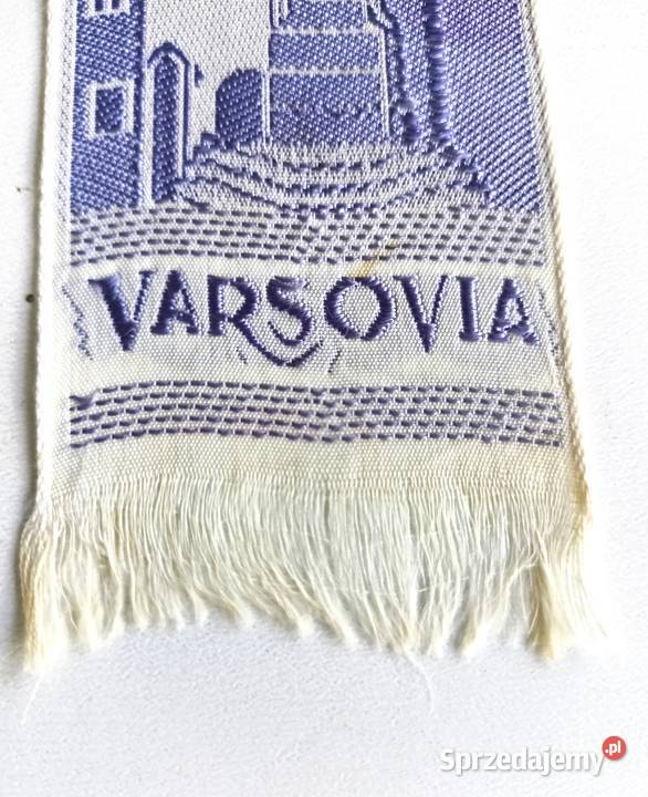 Zakładka Varsovia Warszawa żakard z PRLu Łódź