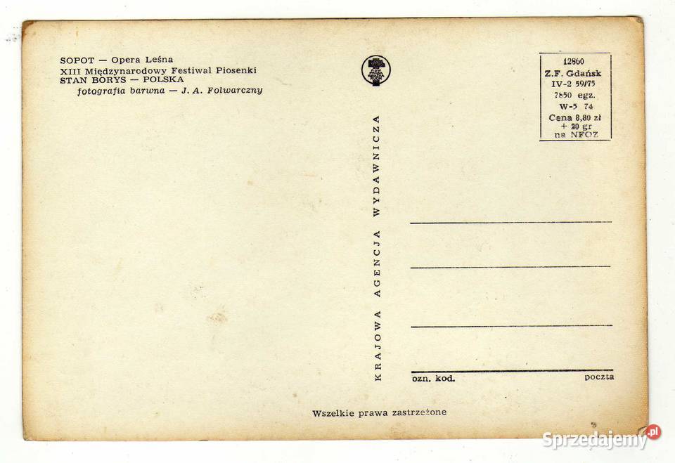 STAN BORYS XIII MIĘDZYNARODOWY FESTIWAL SOPOT Krynki