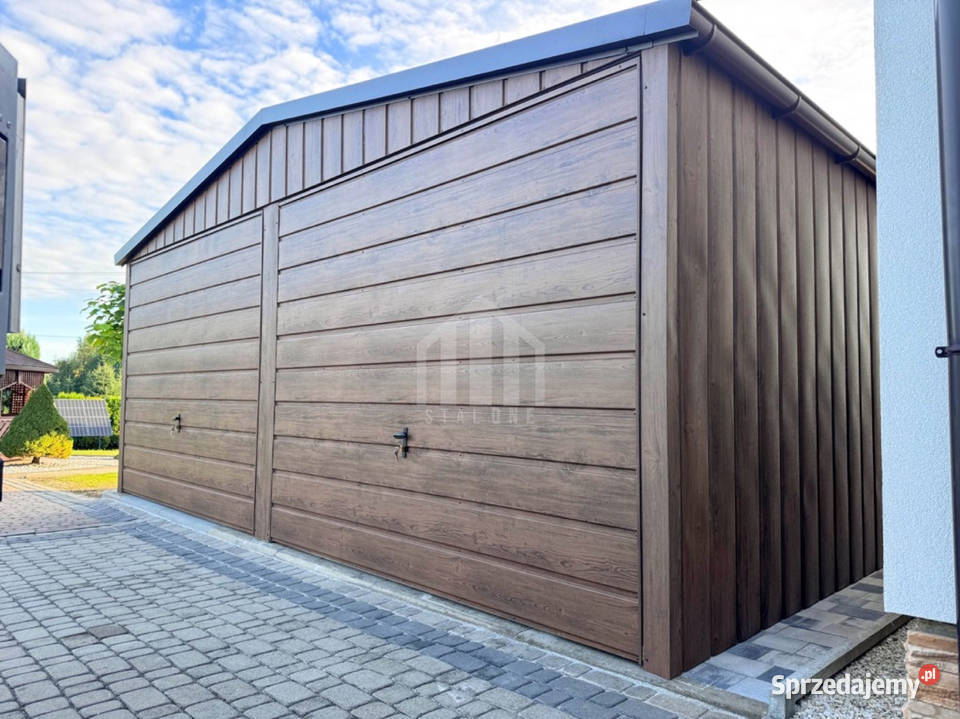 Garaż blaszany 6x6m brama uchylna drewnopodobny 36m2 Sprzedaż Żnin sprzedam