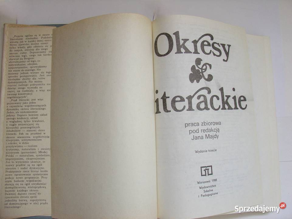 Okresy literackie Praca zbiorowa Podręczniki łódzkie Łódź