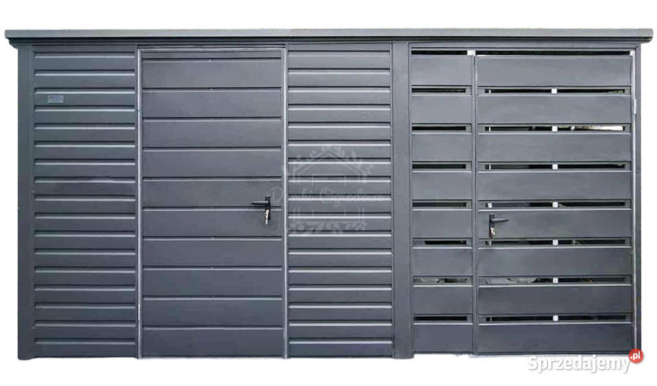 Schowek domek ogrodowy 3x2m wiata 15m antracyt Zamysłów