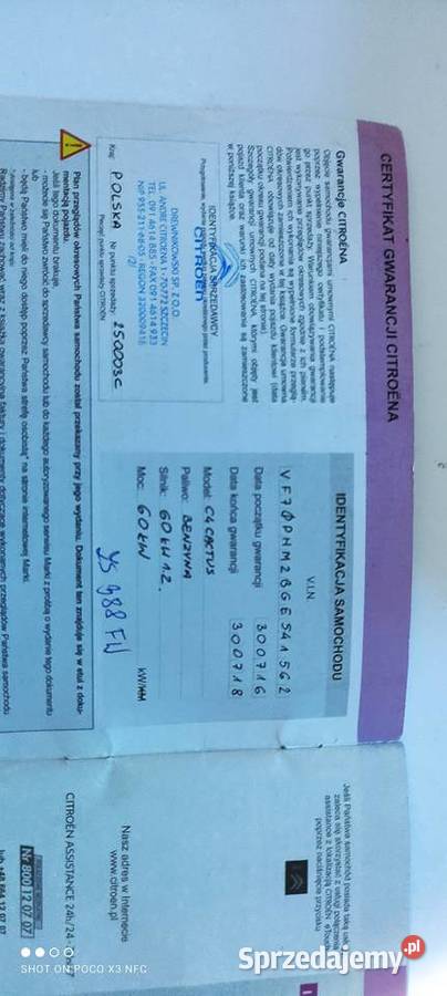 Citron C4 Cactus 2016r przebieg 170 000 ZAMIANA zachodniopomorskie Sianów