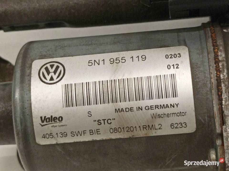 MECHANIZM WYCIERACZEK PRZÓD EUROPA 5N1955119 VW Części samochodowe