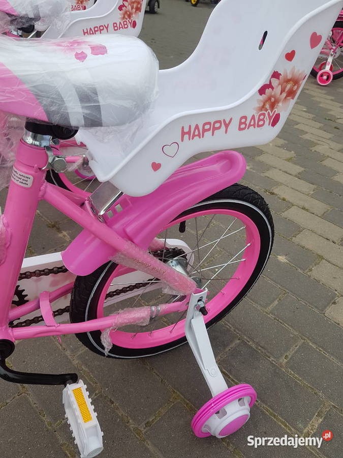Rower rowerek dziecięcy 16 różowy fotelik lali Głogowa