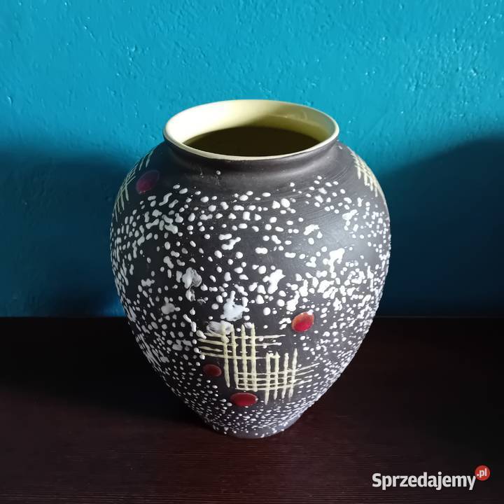 Ceramiczny ręcznie zdobiony wazon Carstens Koźminek