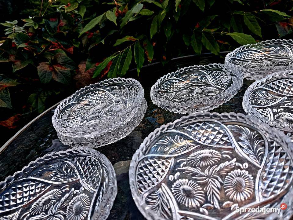 Kryształowe talerzyki 7 Porcelana i szkło lubuskie Klenica