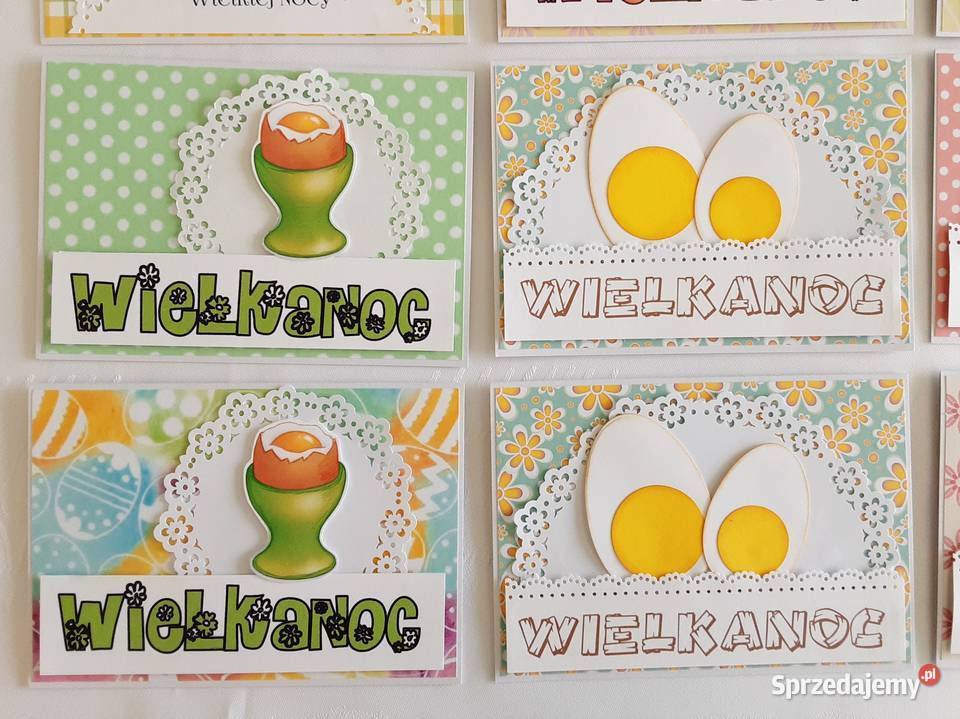 Wielkanoc Kartki ręcznie robione WESOŁE A6 Zbójno