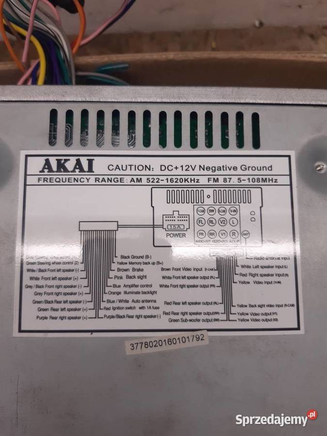 Radio Akai 2din wyświetlacz ekran Żary sprzedam
