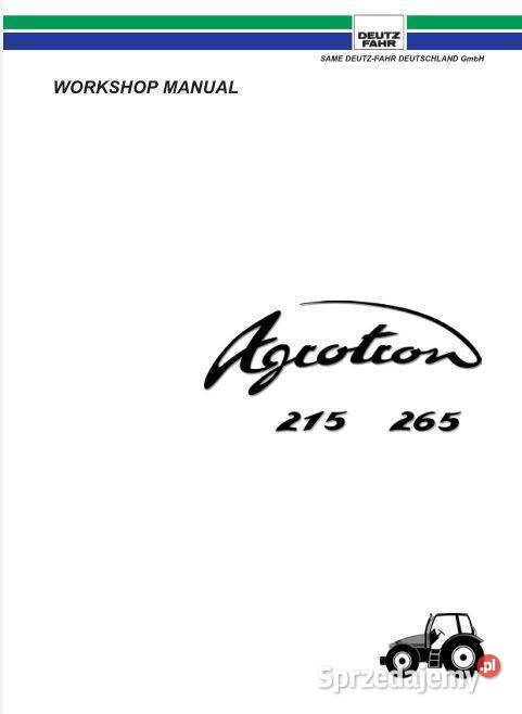 Deutz Fahr Agrotron 215 265 instrukcja naprawy Kielce