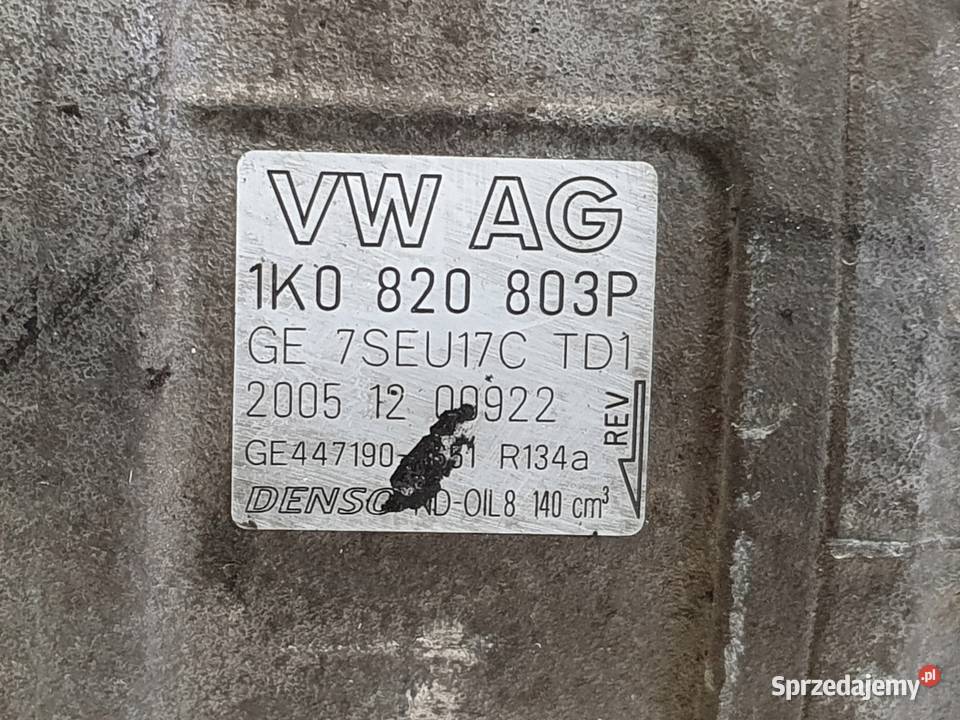 SPRĘŻARKA KLIMATYZACJI VW Golf V 16 FSI pompa Chełm sprzedam