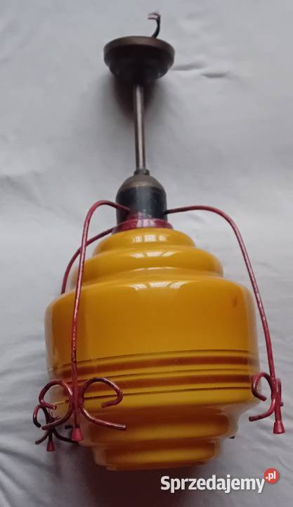 Lampa sufitowa z PRL Mid Century Design lata 50e Koźminek