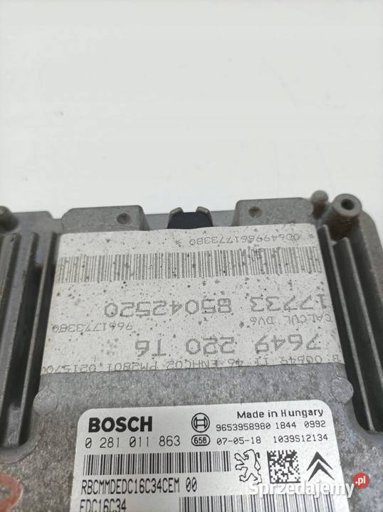 STEROWNIK SILNIKA 0281011863 9661773380 16 HDI świętokrzyskie