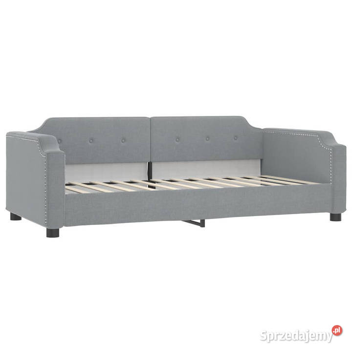 Sofa z materacem jasnoszara tkanina 90x190 mazowieckie Warszawa