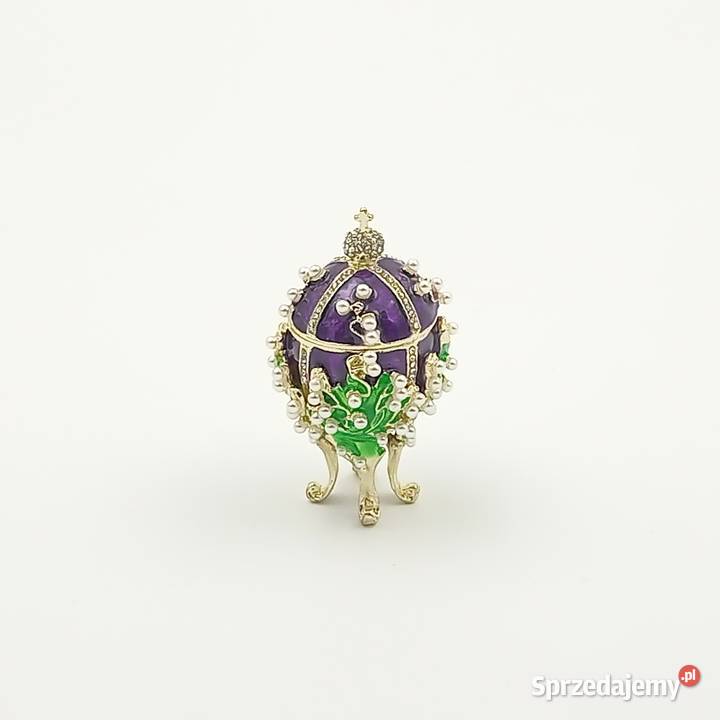 Jajko faberge pojemniki szkatułka małe fioletowe Zawiercie