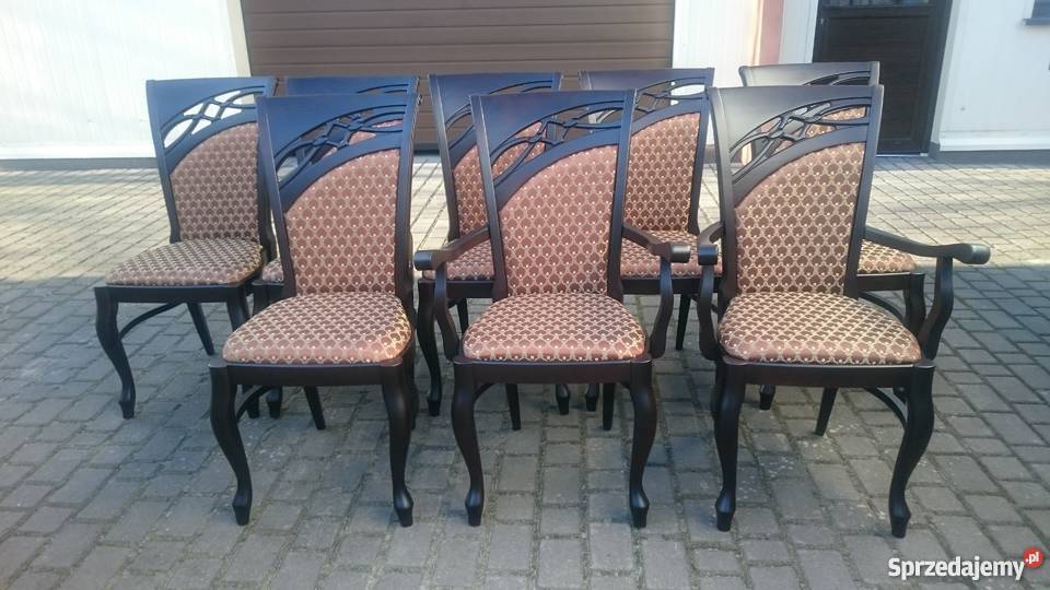 Krzesło zestaw tapicerowane stylowe ludwikowskie kujawsko-pomorskie