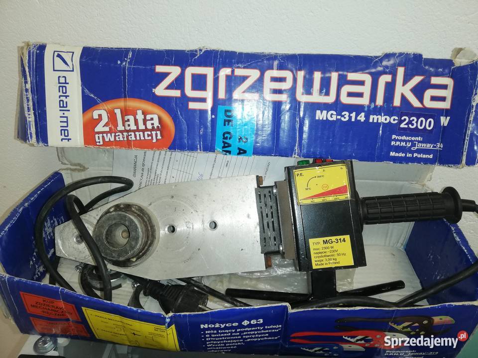 Zgrzewarka polifuzyjna do rur PP typ MG314 BIS podkarpackie Jarosław