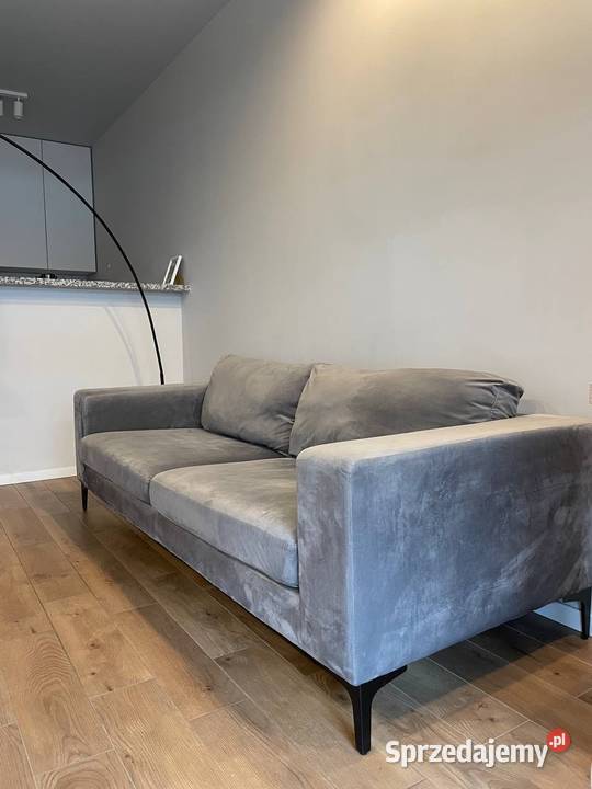Elegancki zestaw sofa fotel w jasnoszarym Sofy i kanapy Katowice