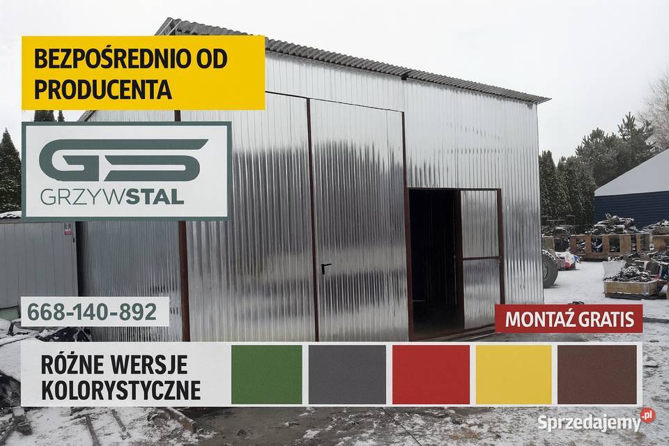 Blaszak Ocynkowany Magazyn Wiata Garażowa Hala