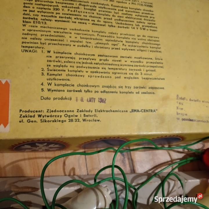 lampki choinkowe PRL Bukowno