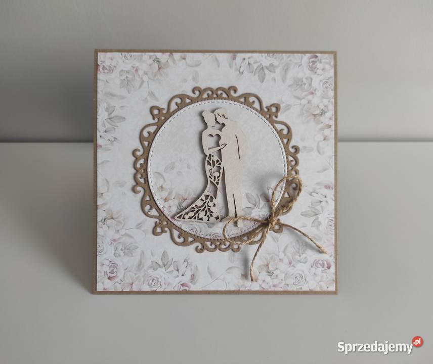 Kartka na Ślub ręcznie robiona eko Rękodzieło łódzkie Łódź