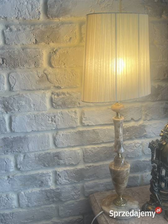 Wysoka lampa z Onyxu Lampy stołowe i nocne lubuskie Żary