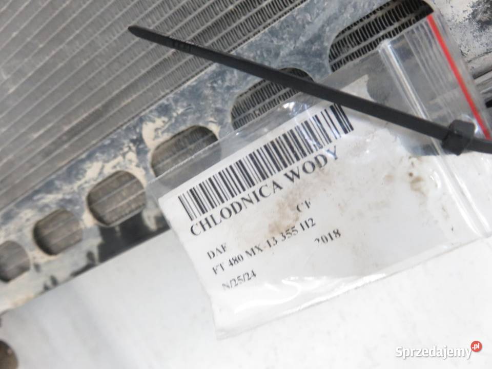 CHŁODNICA WODY DAF CF FT 480 MX13 355 H2 2131854 Chłodnie wody sprzedam