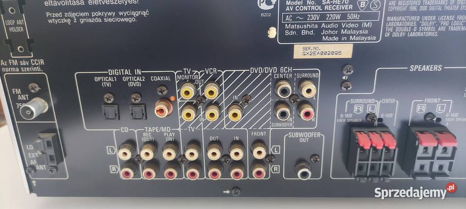Amplituner Panasonic SAHE70 łódzkie sprzedam