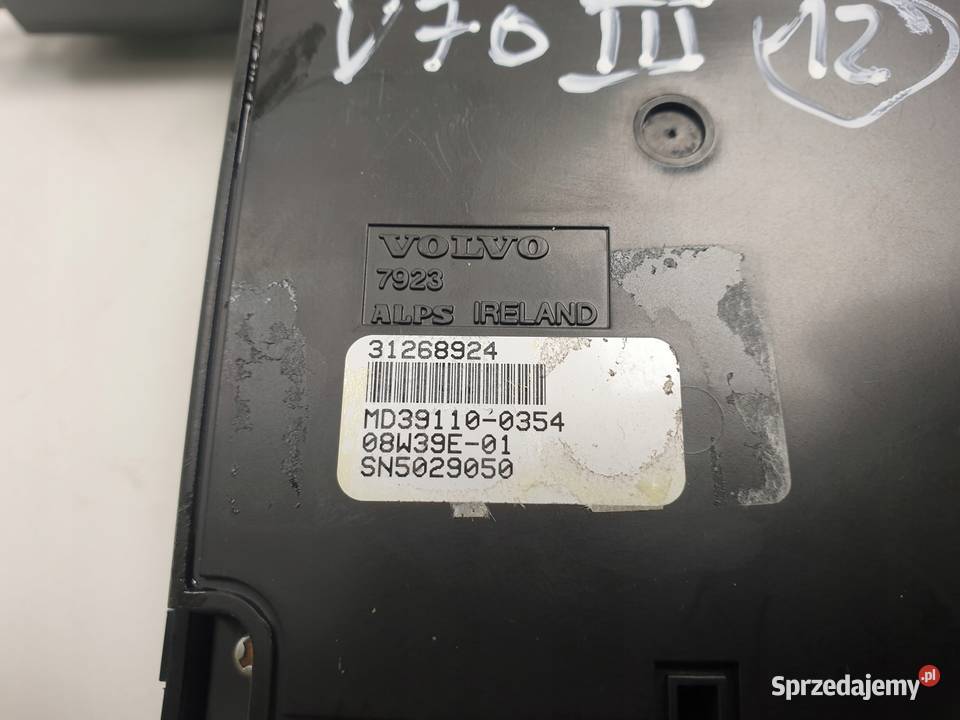 Volvo S80 II V70 III WYŚWIETLACZ RADIA 31268924 Liczniki i zegary lubelskie