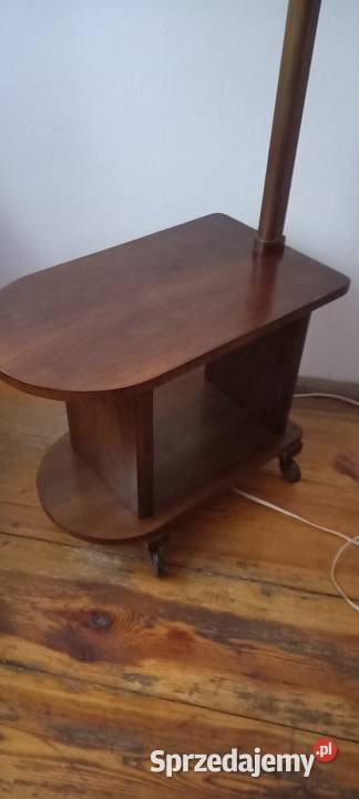 Lampa podłogowa ze stolikiem w stylu Art Deco na