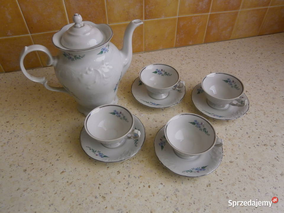 Serwis do herbaty WAŁBRZYCH 4 osoby ładny stan Porcelana i szkło Łódź