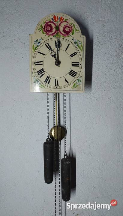 Stary ludowy zegar ścienny łańcuchowy szwarcwald Antyki, Sztuka, Kolekcje Tczew
