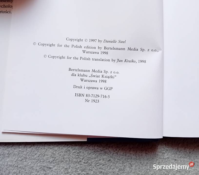 Danielle Steel Specjalna Świat Książki 1998 r Koźminek sprzedam